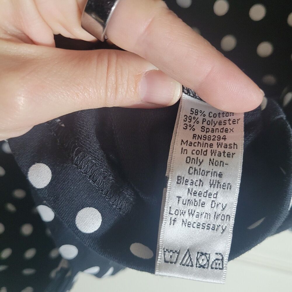 Quacker Factory Polka Dot Snap Button Top Womens … - image 8